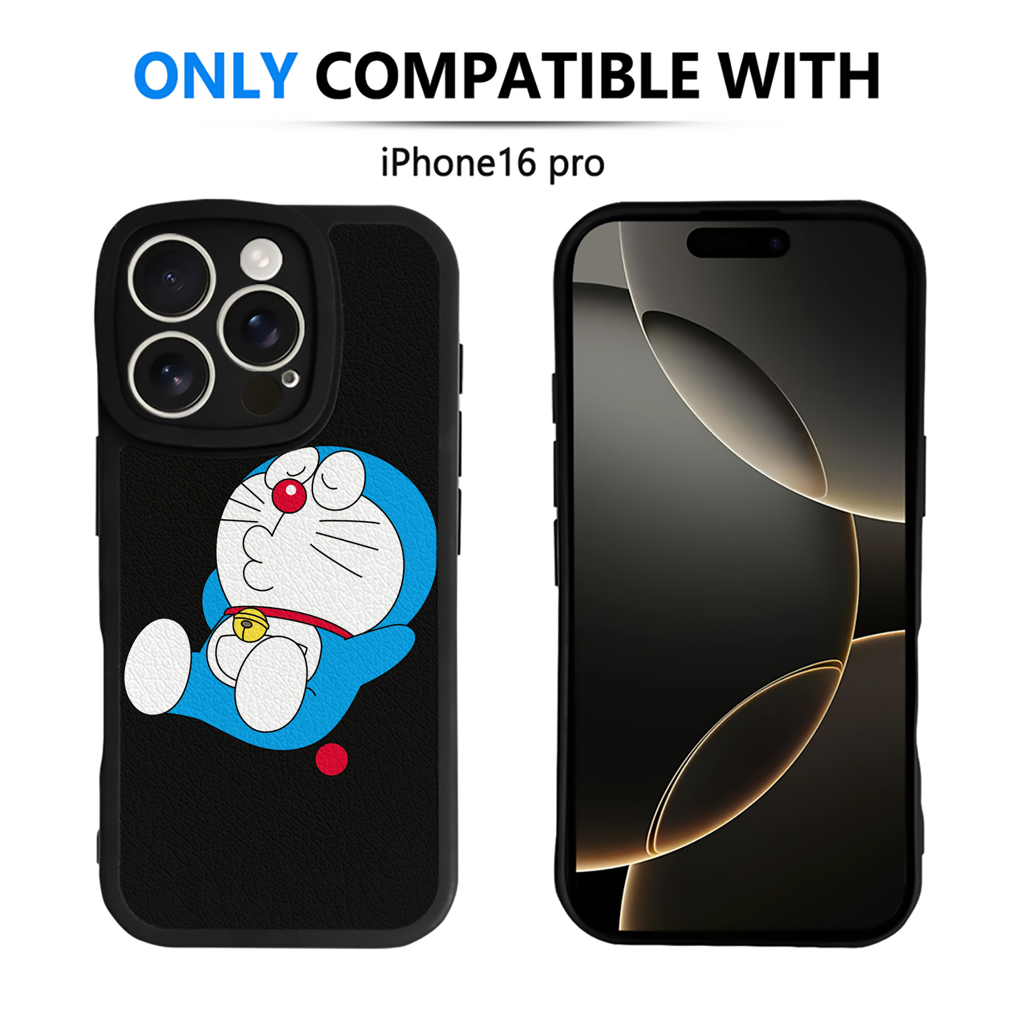 （画像用） ドラえもん Doraemon 【iPhone 16シリーズ対応】シリコンスマホケース（レザー調） 材質：シリコン